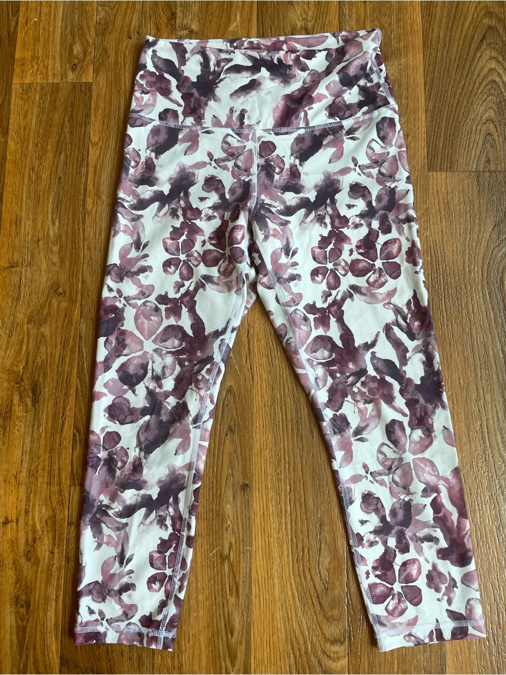 Balance Collection Girls' Plum Floral Leggings